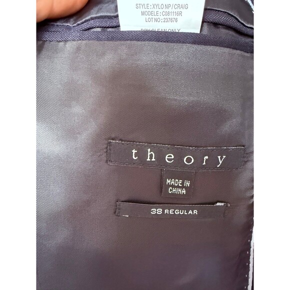 Theory Wool Sport Coat XYLO NP Blazer - Navy Blue 38R - Picture 5 of 10